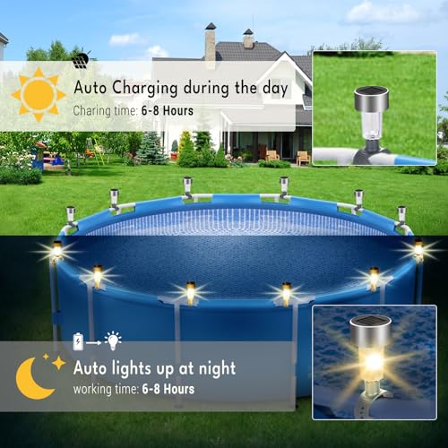 Luzes de piscina para piscinas acima do solo, acessórios de piscina para decoração de piscina, luzes