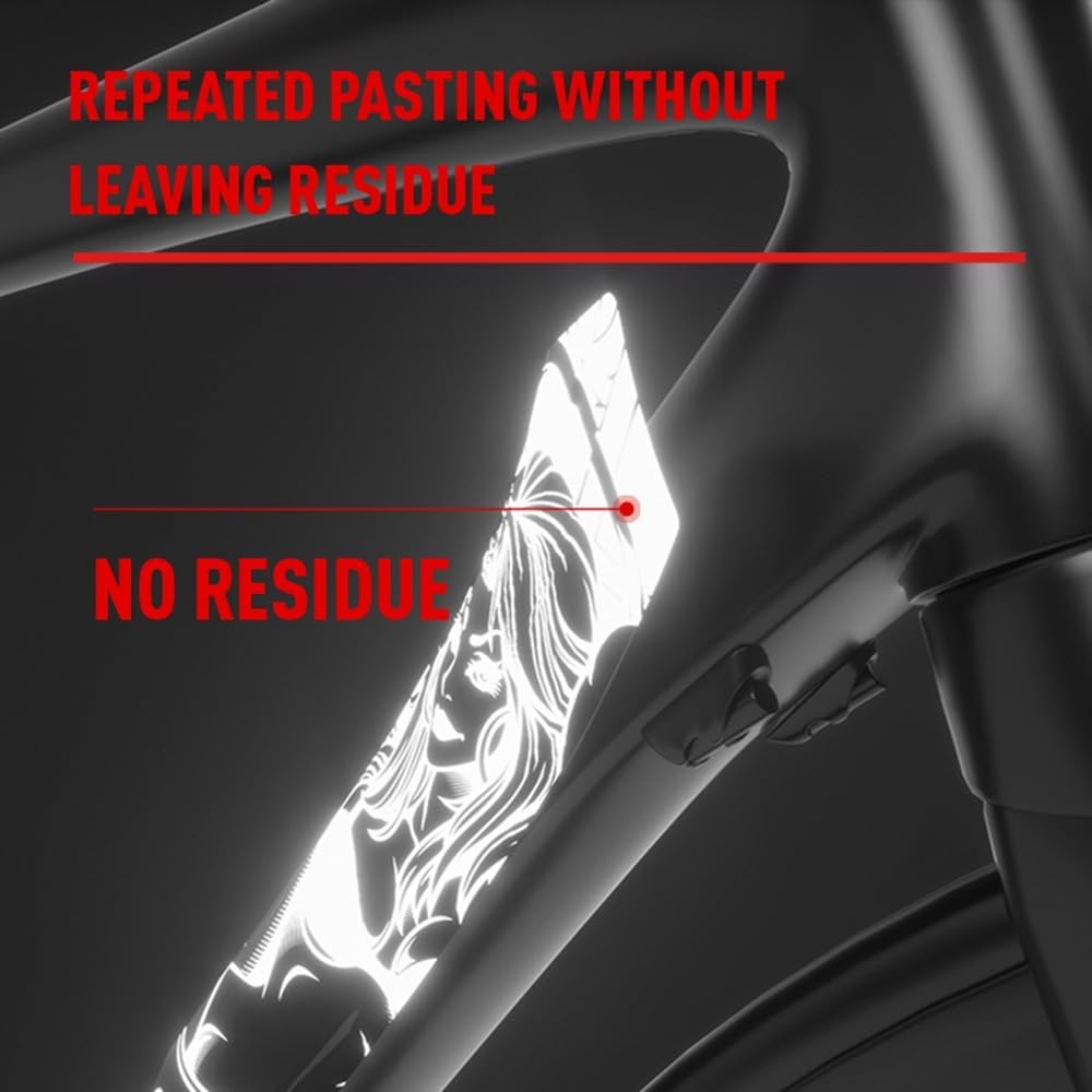 Reflective Bike Frame Guard – No-Scratch Adhesive Stickers for Road & Mountain Bikes – Night Visibility Protection for Fork, Chainstay & Frame