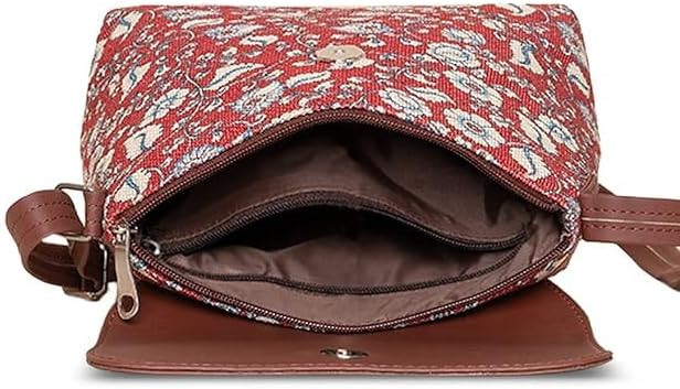 Vegan Leather Flap Sling Bag for Women – Stylish Crossbody Handbag with Adjustable Strap & Zipper Pockets, Compact Purse for Travel & Everyday Use