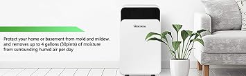 Hometronix 16L Dehumidifier for Mould Moisture Damp Extraction with Air Purifier 24 Hour Timer LED Display Laundry Drying Auto Defrost Function