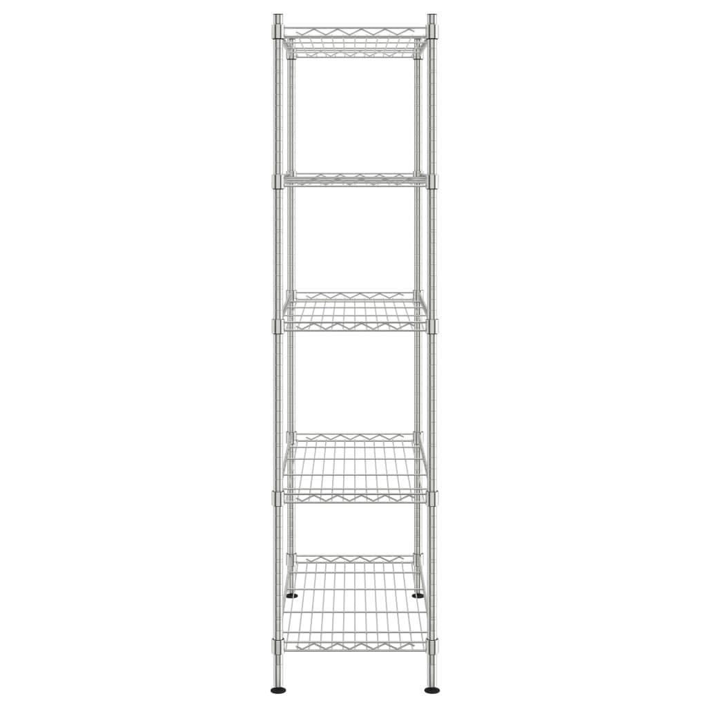 Générique Étagère de Rangement 5 Niveaux 90x35x180 cm Chrome 250 kg,Entreprise & Industrie,Stockage Industriel,Étagères industrielles,Argent,10.3 KG,324623
