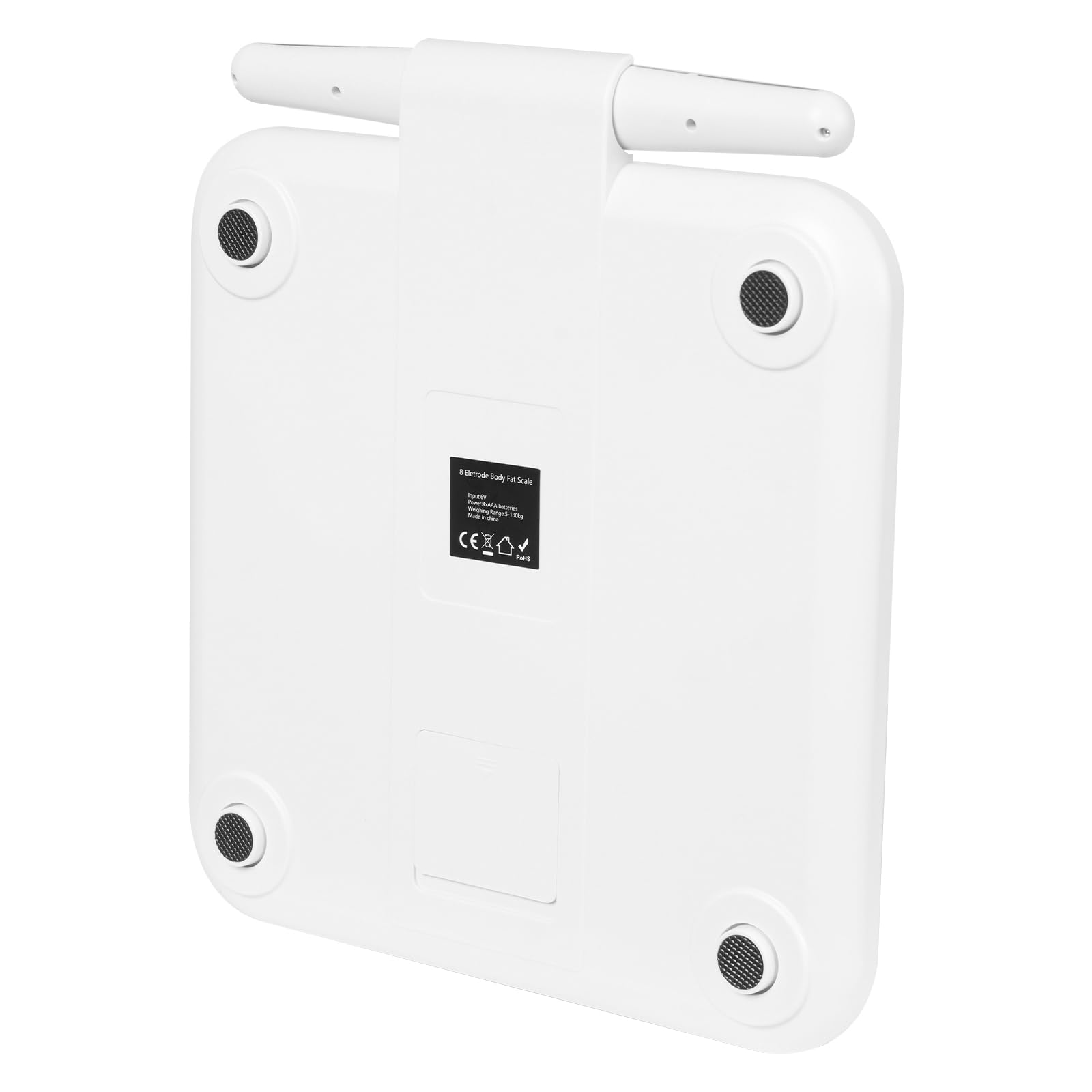 Bilancia da 3 – 180 kg Mini digitale Lcd elettronica, per peso, grasso corporeo, massa ossea e BMI, 36 x 32 x 4 cm, bianco record track bilancia ricaricabile con Bluetooth e retrattile