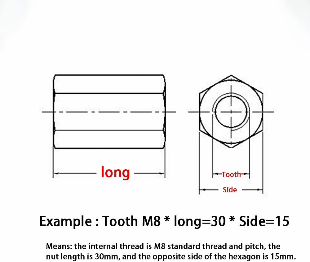 5Pcs 6#-32 UNC Brass Hex Female To Female Standoff Spacer Column Hexagon Hand Knob Nuts PCB Motherboard Model Parts - (Size: 6-32x28x5mm)