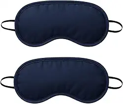 Kit 2 Máscara de Descanso em Poliéster para Dormir com Conforto e Bloqueio de Luz
