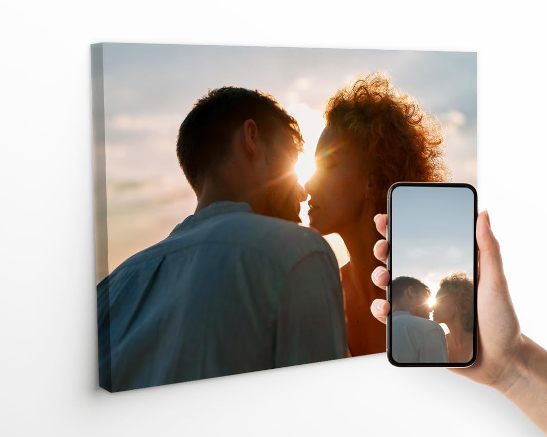 mubusi Cuadro Personalizado con tu Foto - 20 Tamaños Disponibles - 30x21 cm - Foto Lienzo sobre Bastidor de Madera