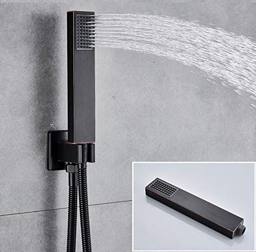 Robinet douche dissimulé noir mitigeur laiton 10 pouces - 2