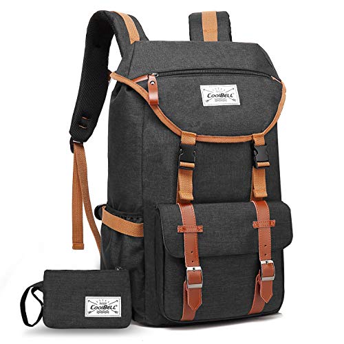 CoolBELL Sac à Dos de Voyage d'ordinateur Portable Sac à Dos d'extérieur Sac à Dos de Randonnée Sac à Dos d'école Sac Multifonctionnel d'affaires pour 17.3 Pouces d'ordinateur Portable (Noir) Cover