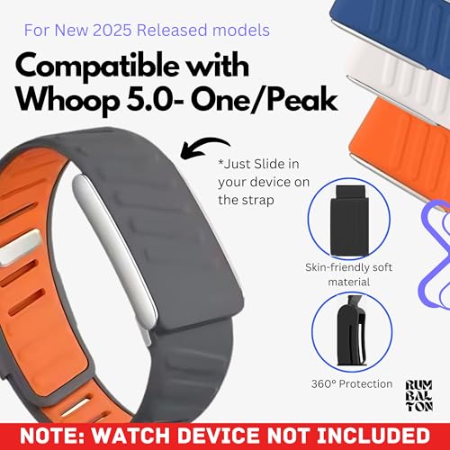 Image of Premium Sports Strap for Whoop 5.0 - One & Peak 2025 Released Band Replacement Strap Accessory | Ultra Soft Felt | Sweat Resistant, Silicone Band for Fitness, Workouts (Device Not Included)