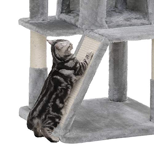 FEANDREA Cat Tree with Sisal-Covered Scratching Posts, Cat Tower, Cat Condo UPCT51W