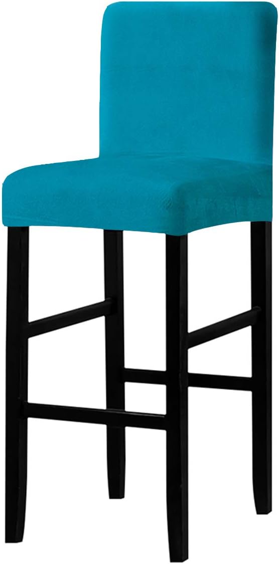 XIANYU Stretch Removable Washable Set of 1/2/4/6 Dining Room Chair Covers,Bar Stool Covers,Barstool Chair Slipcovers (Blue,Set of 2)