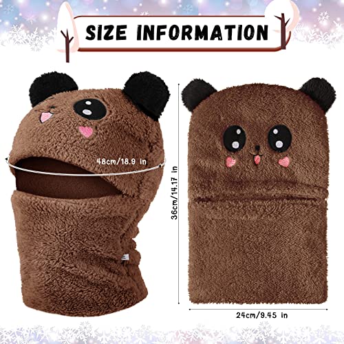 3 Pcs Toddler Boy Girl Winter Hats Scarf Warm Baby Kids plush Hat Earflaps Hood Scarf Beanie Skull Cap2