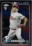 Orion Kerkering Rookie Card Chrome Collectible Baseball Card - 2024 Topps Chrome Baseball Card #180 (Phillies)