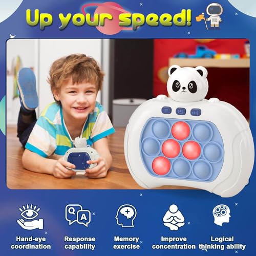 Quick Push Game Fidget Toys Pro für Kinder & Erwachsene, Pop Handheld-Spiel, schnelle Puzzle-Spielmaschine, Push-Bubble-Stress-Spielzeug, Geschenk für Jungen, Mädchen, Teenager
