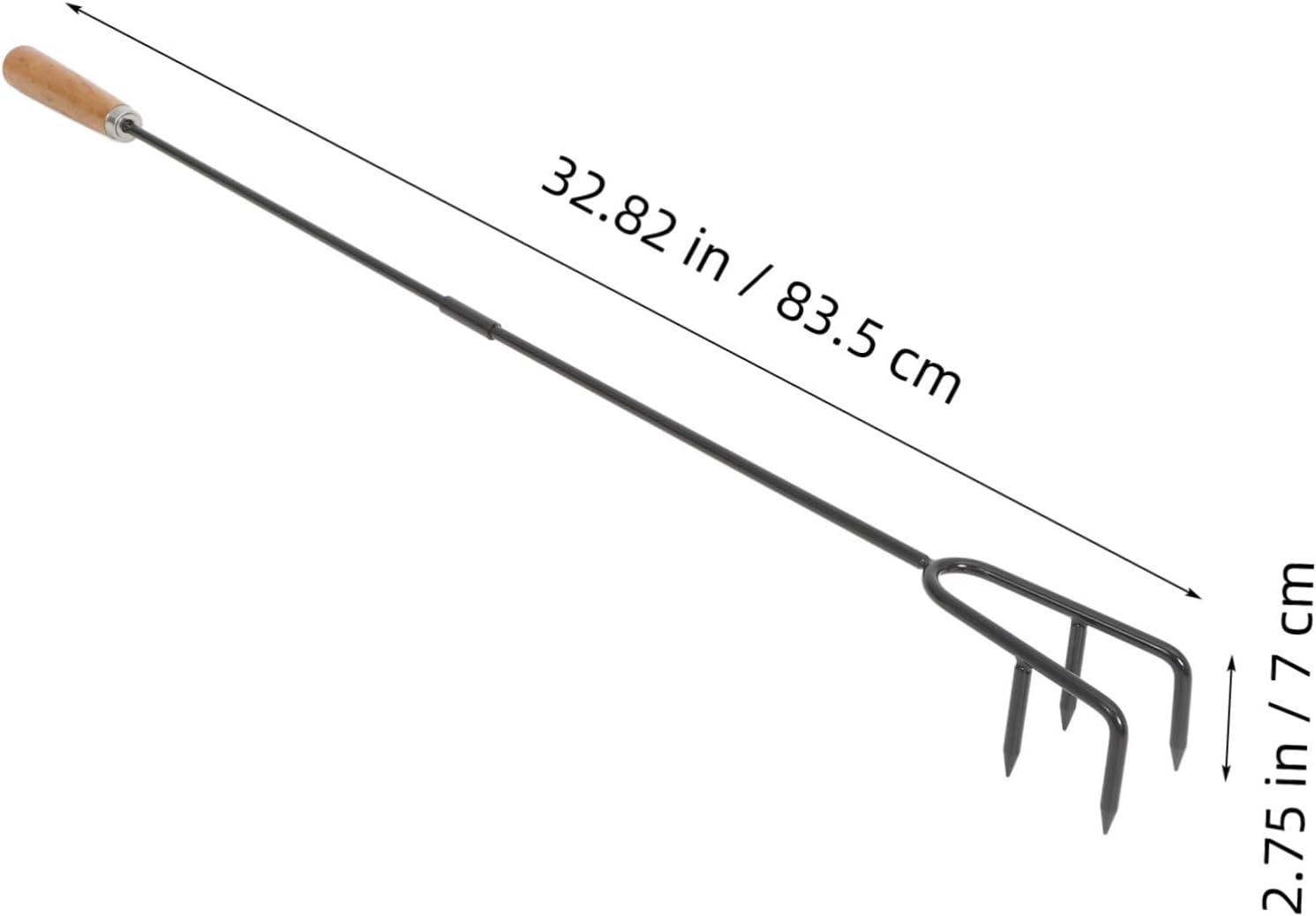 Long Handled Fire Hook Fire Pit Tools for Outside Outdoor Fireplace Accessories Campfire Poker for Ash Removal Management