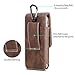 LUXMO Vertical Phone Holster Genuine Leather Case Belt Clip Pouch Carrying Cover [Key Holder Case] with Card Slots Hanging Ring Compatible with iPhone 6 Plus 6s Plus 7 Plus 8 Plus (Brown)