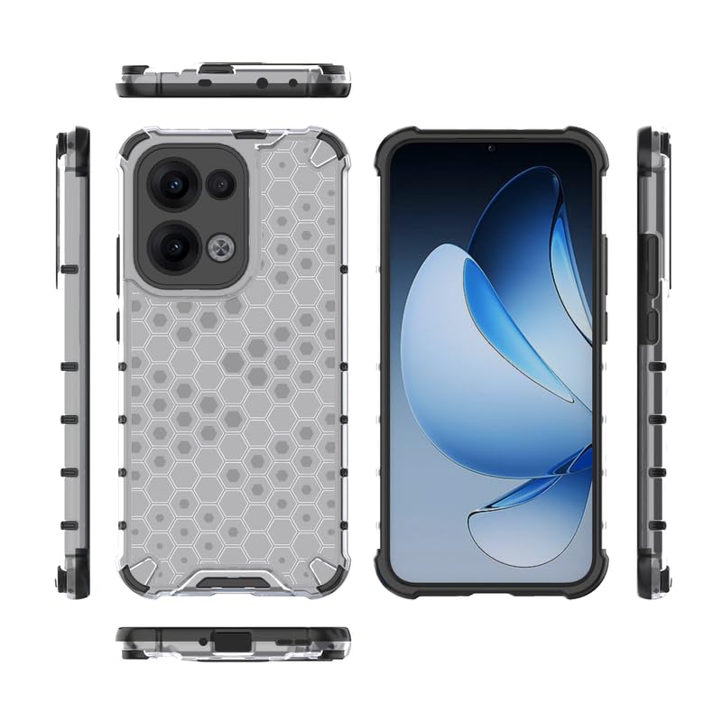 Image of Plastic Bumper Back Case Cover for Oppo Reno 13 5G (Transparent)