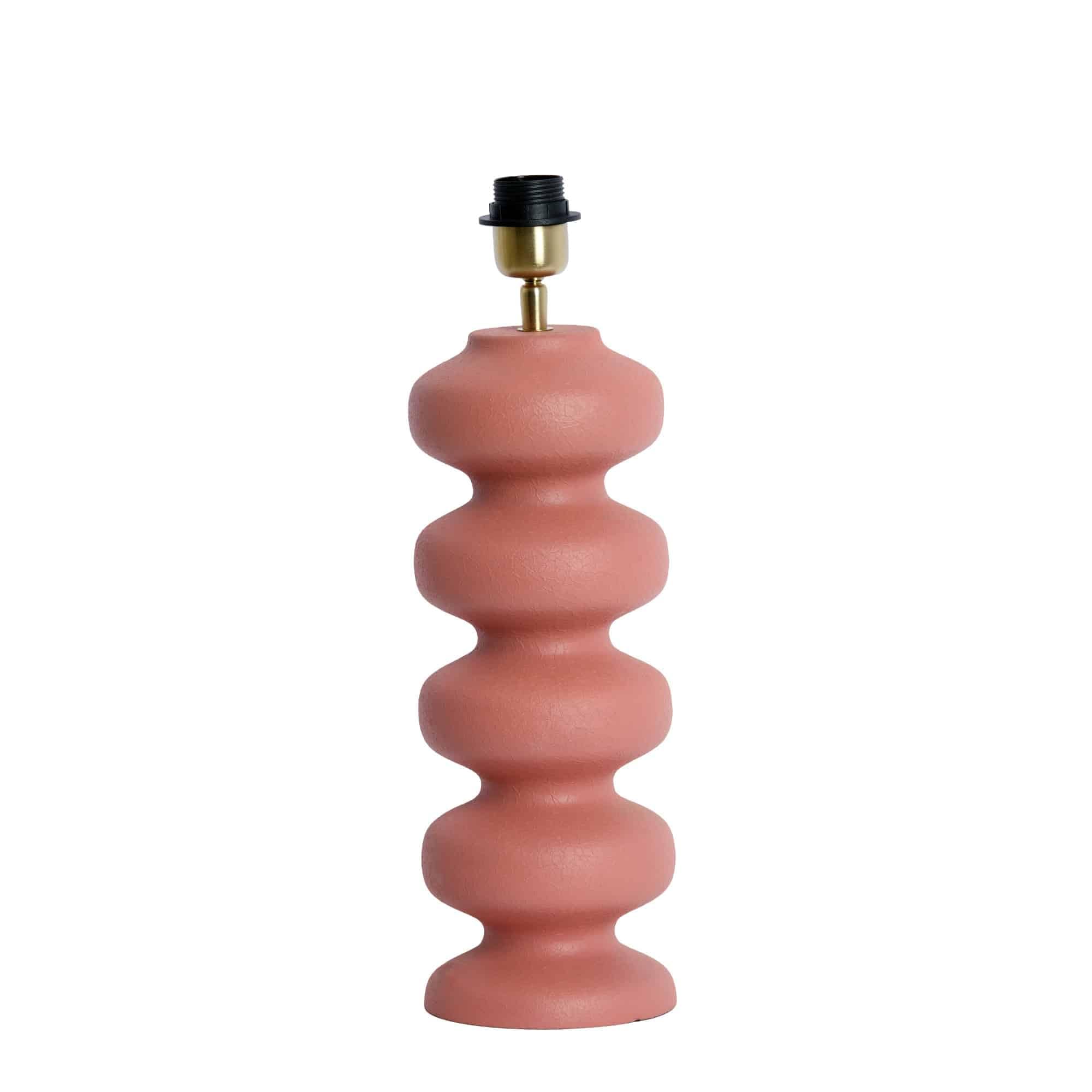 Light & Living Pied de lampe Soroca - Rose - Ø 15 x 42 cm - Rond - Métal - Pied de lampe de table - Lampe de salon et chambre à coucher