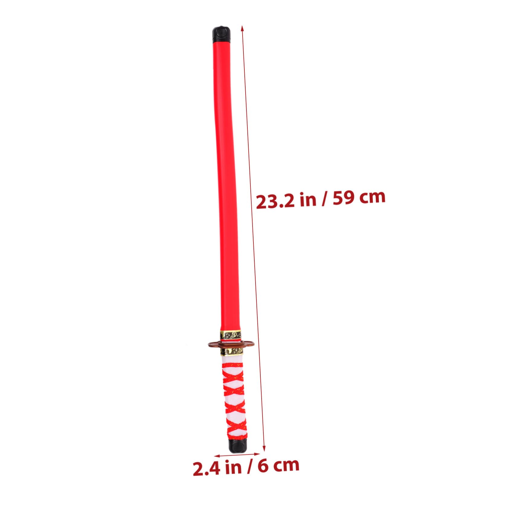 VANZACK Spade Giocattolo Katana in Plastica Sicure per Ragazzi Cosplay 3 Pezzi Adatte per Feste, Halloween e Role Play