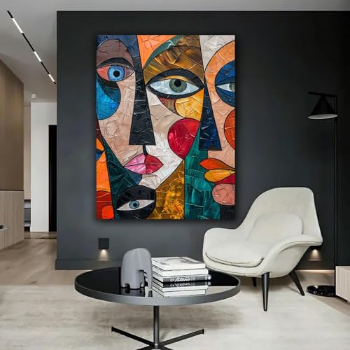 Tableau decoration murale abstraite 40x60cm encadrée pour salon