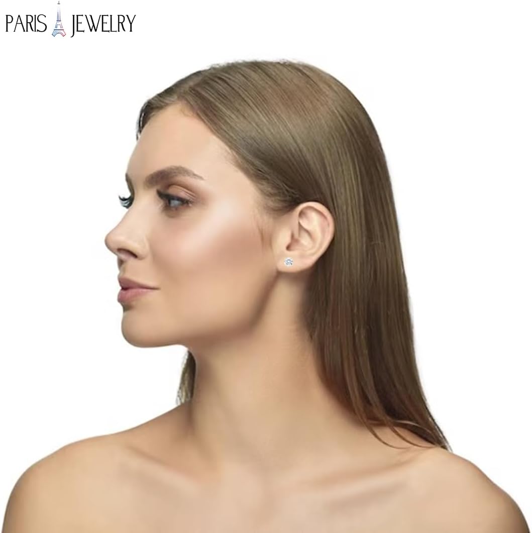 1/4 Ct Round Diamond Stud Earrings for Women and Men 4mm 14k Yellow Gold Diamond Round Earrings with 4 Prong Push Back Setting 1/4 Carat Created Diamond Studs in Yellow Gold