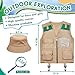 Ramede Kids Safari Explorer Vest and Hat Explorer Costume for Fishing Adventure Camping Boy Girls Cosplay(Green,Classic)