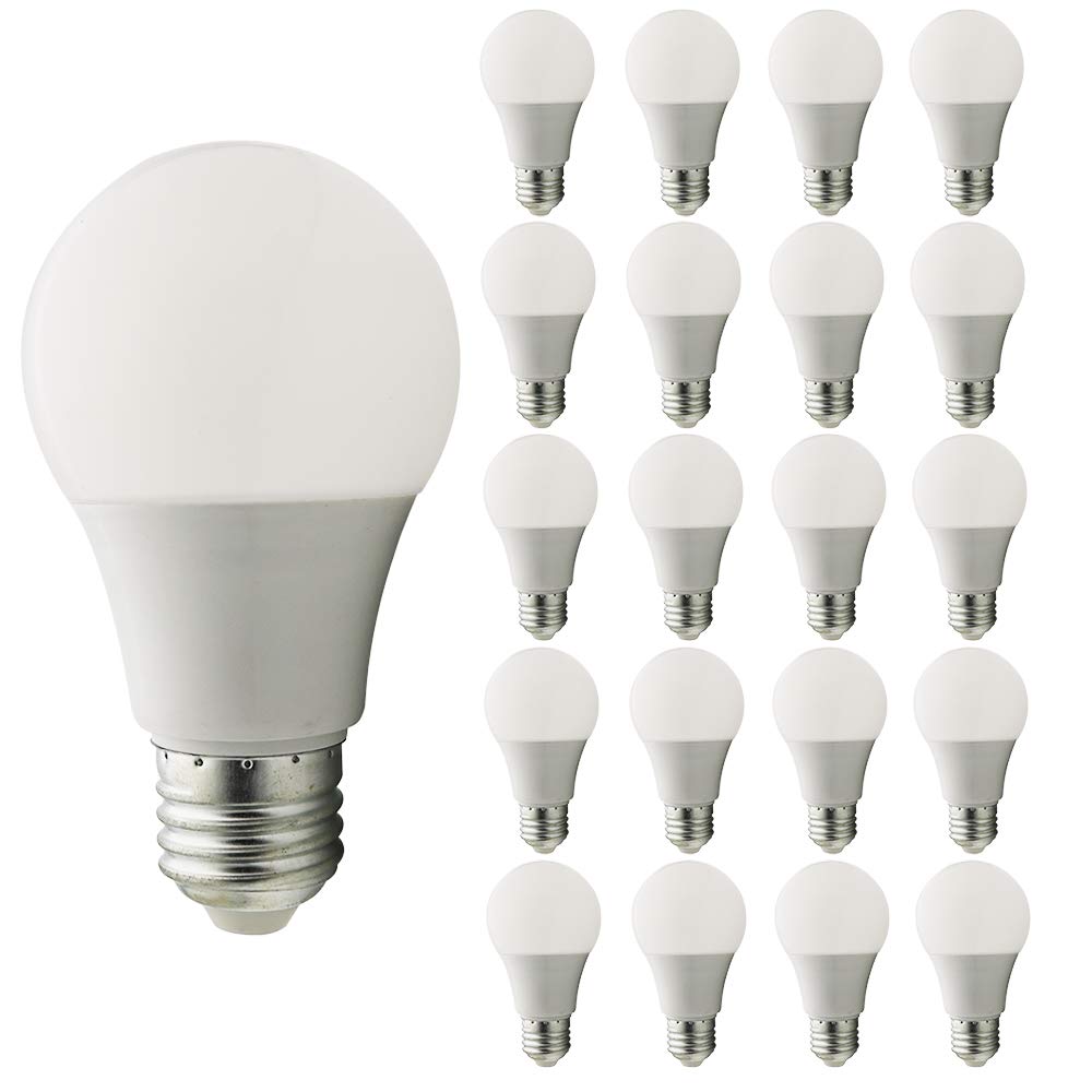 Mengjay® Lot de 20 ampoules LED E27 9 W - Équivalent d'une ampoule LED 70 W - Blanc froid 6000 K - 720 lm - Angle d'éclairage 220°