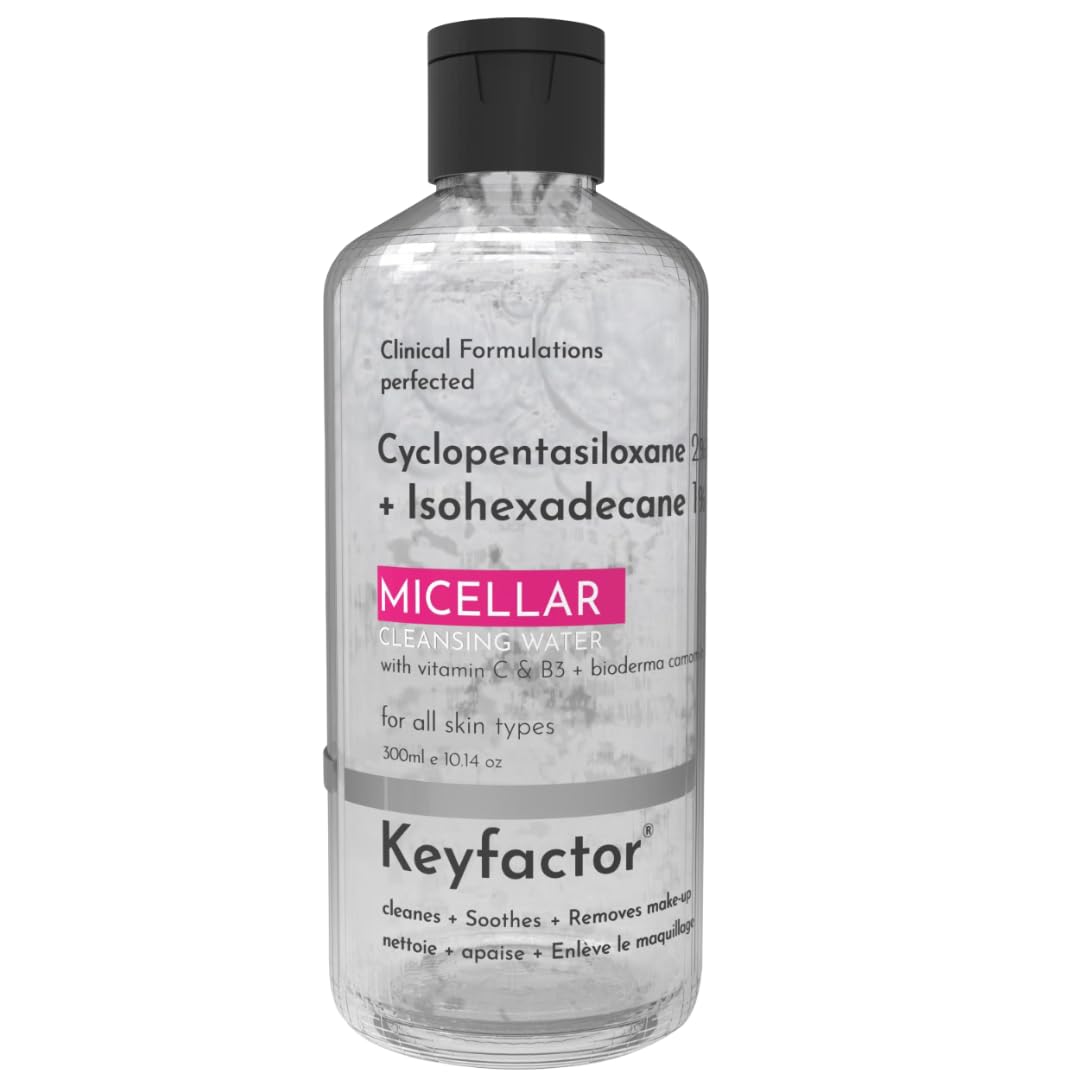Keyfactor Micellar Cleansing Water | With Cyclopentasiloxane & Isohexadecane | Gently Removes Makeup & Impurities | 300ml-image-11