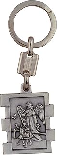 Venerare Guardian Angel Keychain | Silver-Tone Metal | Great Catholic Gift for First Holy Communion and Confirmation | Christian Keyring Accessory | Made in Italy