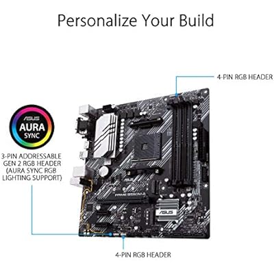 ASUS Prime B550M-A WiFi II AMD Micro ATX Motherboard with PCIe 4.0, WiFi 6, ECC Memory, HDMI 2.1, RGB Header