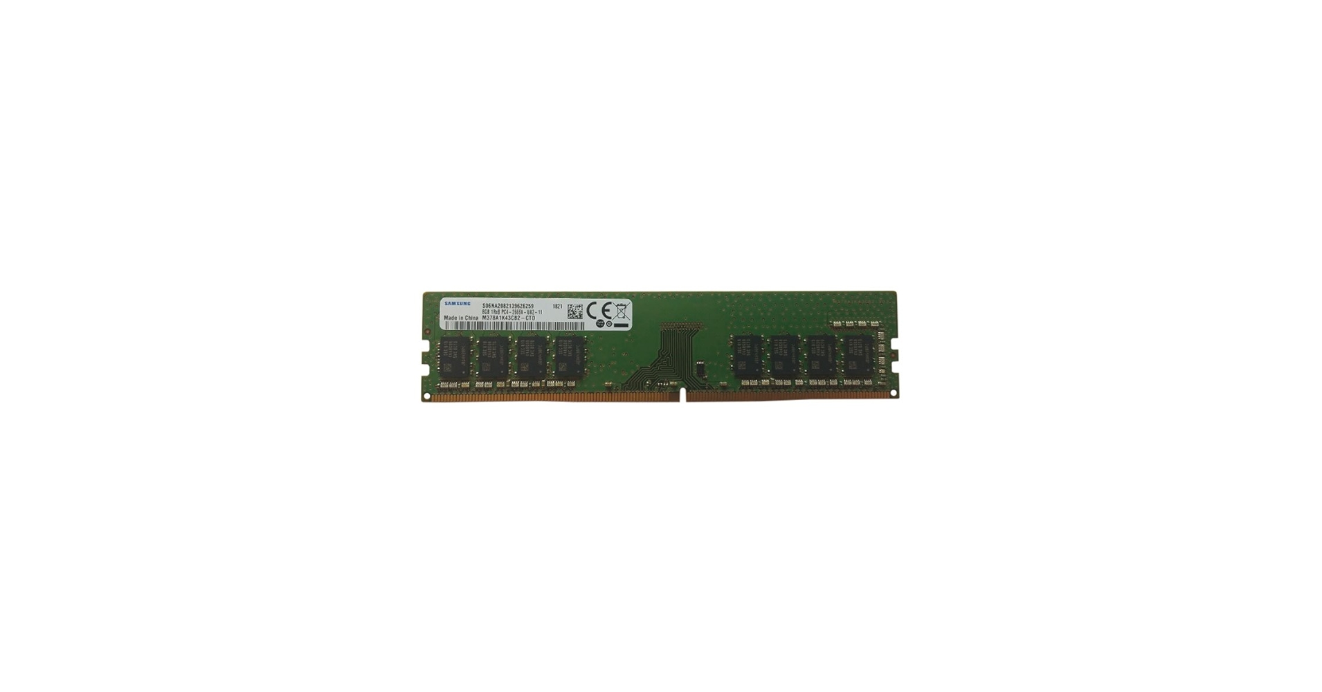 サムソン  DDR4-2666 8GB Samsung 8GB DDR4 PC4-21300, 2666MHZ, 288 PIN DIMM, 1.2V, CL
