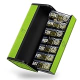 Picture of TALVOLC M Weekly Pill Organizer 2 Times a Day, 7-Day Large Travel Pill Box 7 Day, Am Pm Twice Daily Pill Case with Removable Compartments, Weekly Vitamin Container for Medicine Supplement (Green)