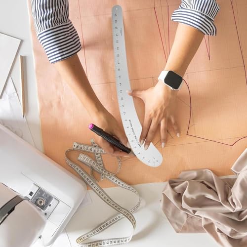 Regla curva francesa de aluminio para diseño de patrones y moda 3