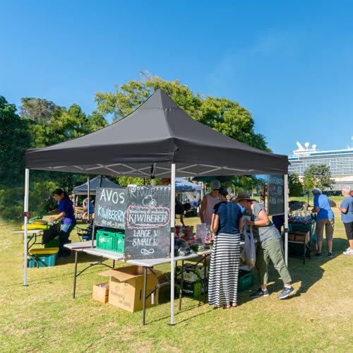 Bonnlo Pop Up Gazebo 3 x 3m with Wheeled Bag & Sandbags, Portable Commercial Outdoor Canopy Tent, Wedding Party Event Shelter - Image 2