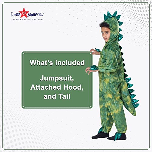 Dress Up America T-Rex Costume For Kids - Dinosaur Costume For Boys And Girls - Green Dino Jumpsuit (Toddler 4) #TOP1
