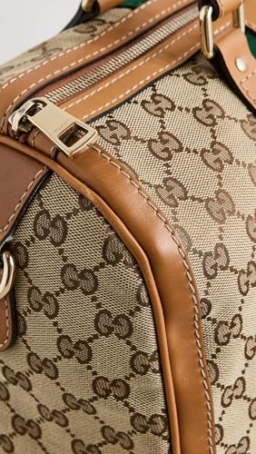 Women's Pre-Loved Gucci Boston Bag, Neutral, Tan, Print, One Size4