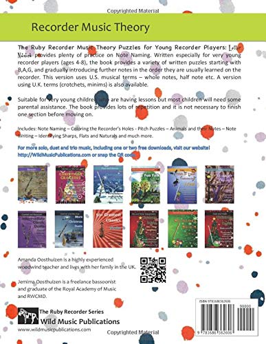 The Ruby Recorder Music Theory Puzzles for Young Recorder Players - US Musical Terms: A theory book specially for recorder players aged 4-8 for ... (Recorder Music for Beginners and Improvers) image 2