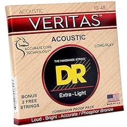 DR String VTA-10 Veritas Jeu de cordes pour guitare acoustique - Les Beatles, Paul McCartney, John Lennon, RIngo Starr, George Harrison DR String VTA-10 Veritas Jeu de cordes pour guitare acoustique – Image 2