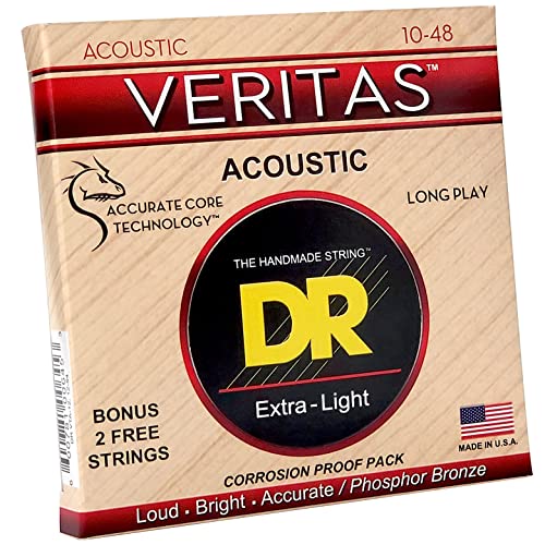 DR String VTA-10 Veritas Jeu de cordes pour guitare acoustique - Les Beatles, Paul McCartney, John Lennon, RIngo Starr, George Harrison DR String VTA-10 Veritas Jeu de cordes pour guitare acoustique – Image 3