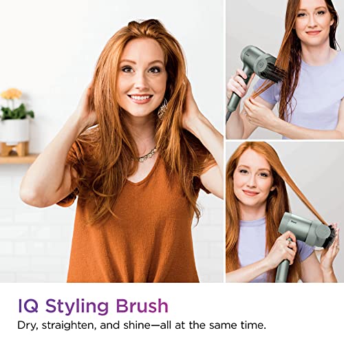 Shark Hd112Gnbrn Hyperair Fast-Drying Hair Blow Dryer With Iq 2-In-1 Concentrator And Styling Attachments, Auto Presets, Rotatable Hot Air Brush, No Heat Damage, Ionic, Matcha #TOP2