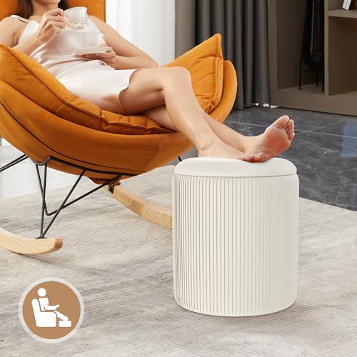 2pcroundvelvetottomanwithstorageupholsteredpouffootrestfordormbohocoffeetablestoolscutecircleottomanwithstoragemultifunctionalvelvetstorageottomanforlivingroombedroom Urban Country Home Decor 2pc round velvet ottoman with storage upholstered pouf foot rest for dorm boho coffee table stools cute circle ottoman with storage multifunctional velvet storage ottoman for living room bedroom urban country home decor