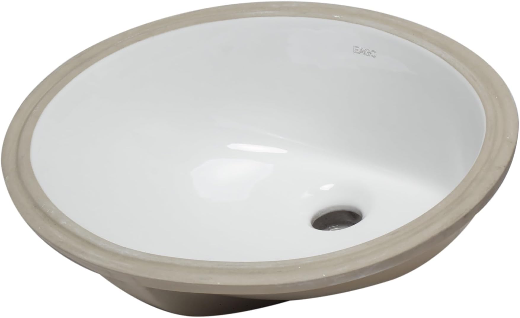 EAGOBC224 Ceramic 18"x15" Undermount Oval Bathroom Sink, White