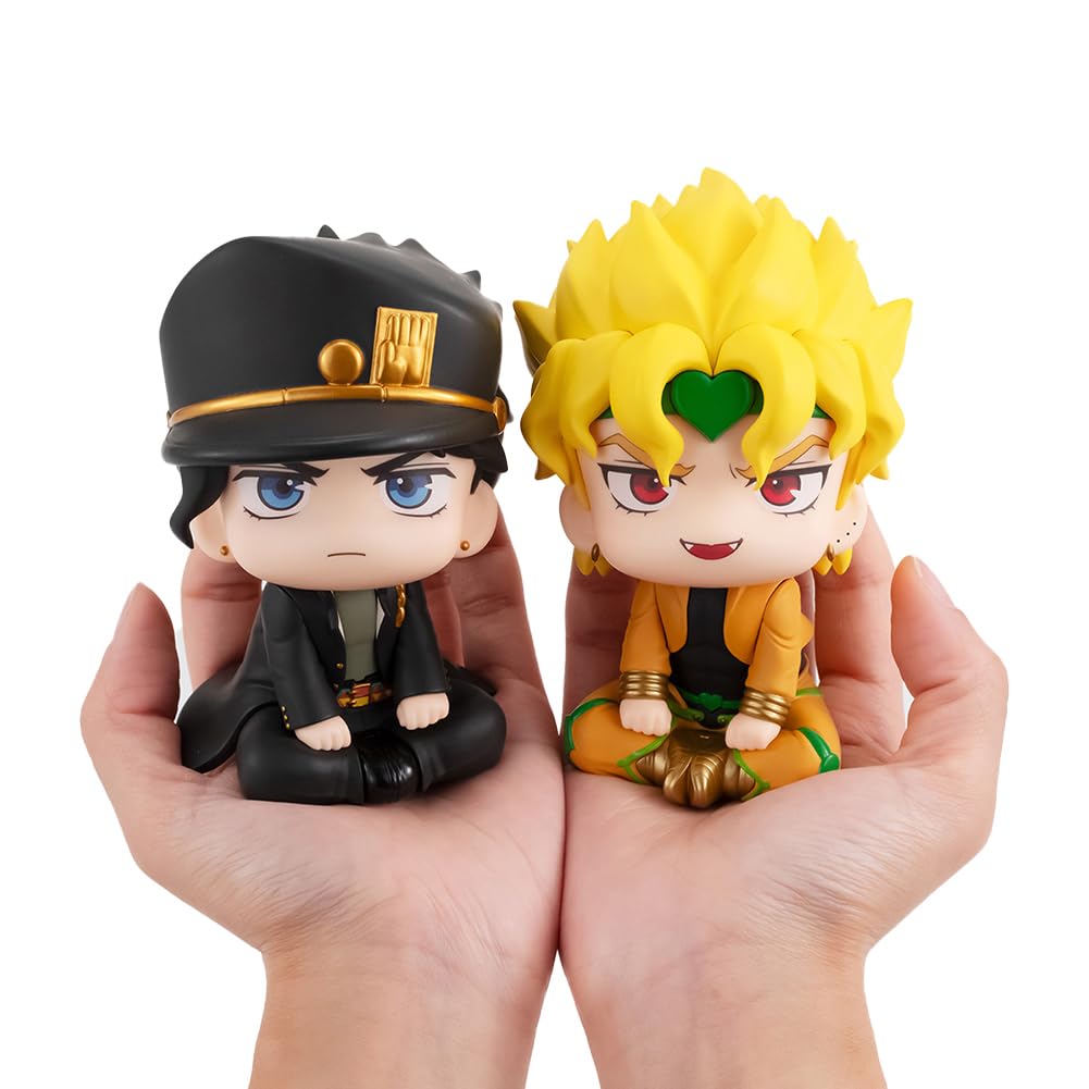 Jiumaocleu JJBA Dio Brando Jotaro Look up Figures- JJBA Mini Statue PVC Models Jotaro Figure Statue Manga for Collectors Display (2pcs 10CM)
