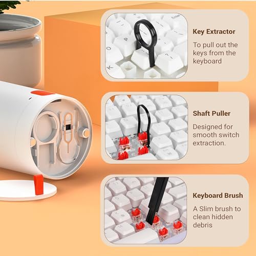 Image of ZEBRONICS CK500 21-in-1 Multipurpose Cleaner kit, Vacuum Cleaner, for Smartphones, Tablets, Cameras, Laptops, Keyboards, Earphones, Refillable Spray Bottle, Type-C Charging (Black)