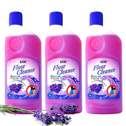 Image of SAYA Disinfectant Floor Cleaner, Lavender - (Pack of 3, 500ml) Disinfectant Surface & Floor Cleaner Liquid, Multi Purpose Cleaner for Office, Home, Bathroom
