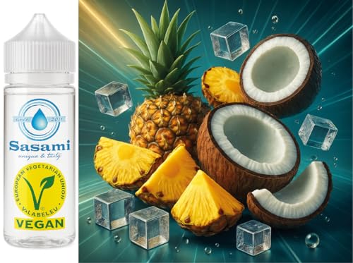 Piña coco ice aroma concentrado Sasami 100ml refrescante para tardes de verano