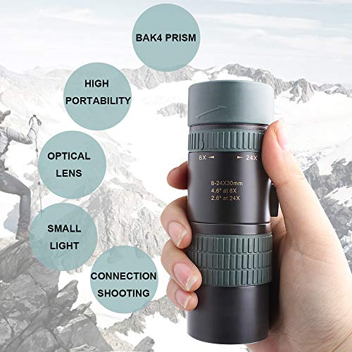 AKDSteel Binóculos HD de alta potência, zoom monocular preciso, telescópio de bolso, para caça, pris