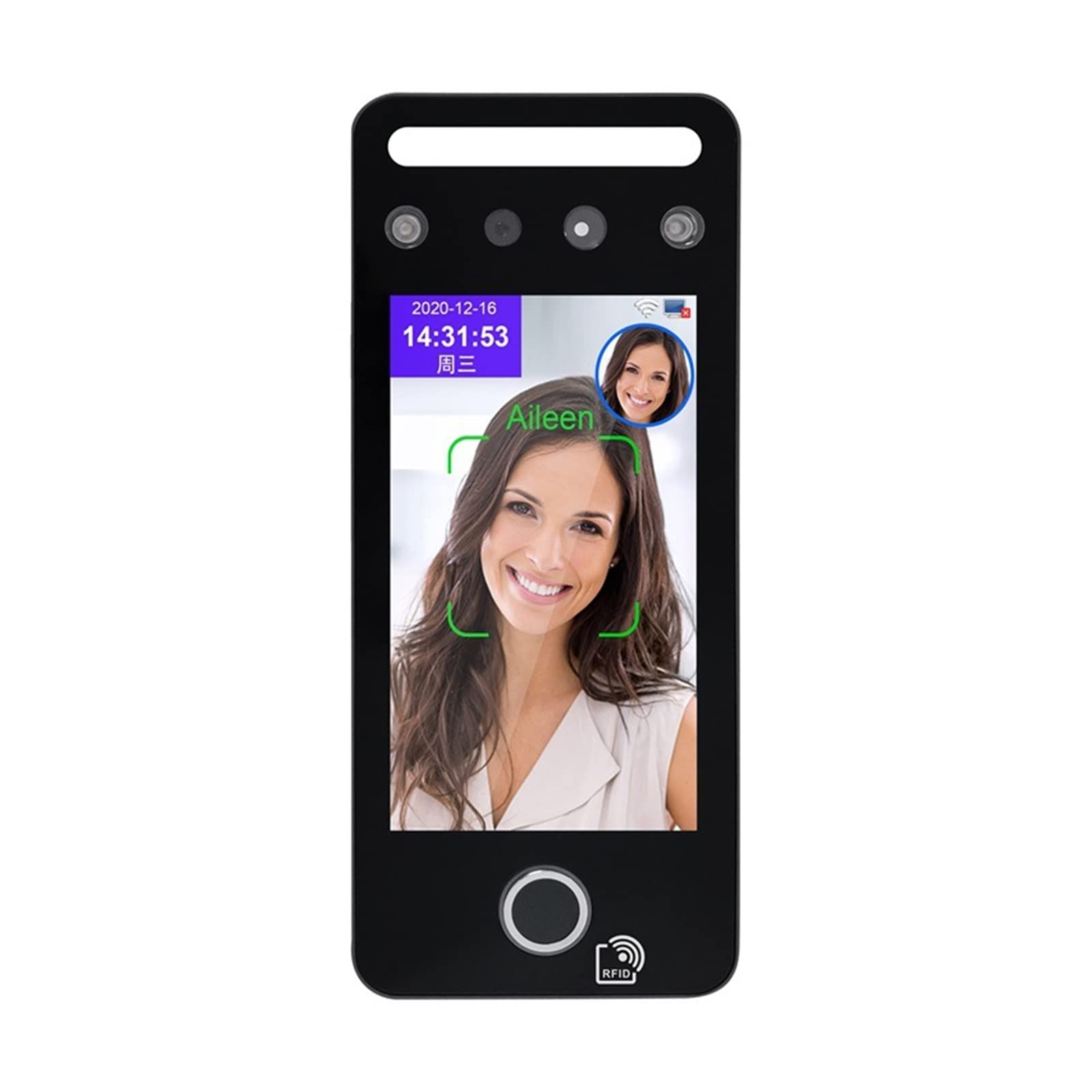 DOUKI iko Time Attendance Machine Office Electronics TM-AI07F Face Fingerprint Access Control Time Attendance Machine Face Recognition Time Attendance Access Control System