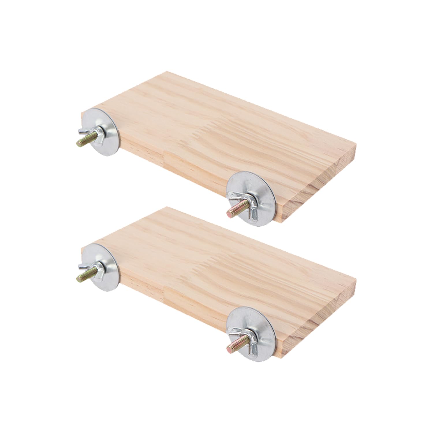 Xvnoesza 2Pcs Solid wood parrot stand and small animal climbing platform
