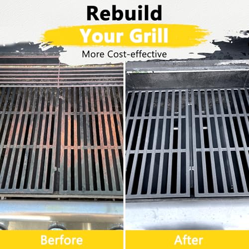 Hipoilk Grill Parts 7637 Grill Grates Replacement 7635 Flavorizer Bars for Weber Spirit & Spirit II 200 Series, Spirit E210 E220 S210 S-220 Spirit II E-210 with Front Control