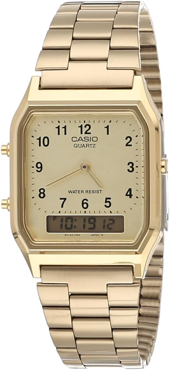 X Orologio Da Polso CASIO LA680WGA-1DF Digitale Unisex Vintage Oro Quad Nero Lac - Foto 12